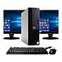 Dell OptiPlex 3050 Refurbished Desktop Computer with two 24" Monitors, Intel Core i5-7500, 16GB Memory, 240GB SSD (BTG-00029404)~#|#~sp132268960_sc7