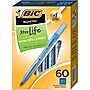 BIC Round Stic Xtra Life Ballpoint Pens, Medium Point, Blue, 60/Pack, 2 Packs (BICGSM609BE-2)~#|#~sp132863910_sc7
