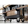 Luxor 2-Shelf Polyethylene Mobile Utility Cart with Swivel Wheels, Black (EC21-NDUST-B)~#|#~sp133417448_sc7