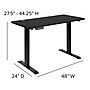Flash Furniture Regent Manor 48"W Rectangular Adjustable Standing Electric Desk with Office Chair, Black (BNBLX5STDBK)~#|#~sp133534932_sc7