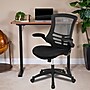 Flash Furniture Regent Manor 48"W Rectangular Adjustable Standing Electric Desk with Office Chair, Mahogany/Black (BNBLX5STDR)~#|#~sp133534940_sc7