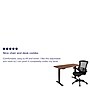 Flash Furniture Regent Manor 48"W Rectangular Adjustable Standing Electric Desk with Office Chair, Mahogany/Black (BNBLX5STDR)~#|#~sp133534942_sc7