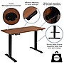 Flash Furniture Regent Manor 48"W Rectangular Adjustable Standing Electric Desk with Office Chair, Mahogany/Black (BNBLX5STDR)~#|#~sp133534943_sc7