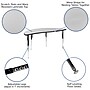 Flash Furniture Emmy 60" Round Activity Table Set, Height Adjustable, Gray/Black (XUG16CHA60HCGTA)~#|#~sp133534971_sc7