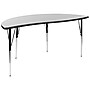 Flash Furniture Emmy 60" Round Activity Table Set, Height Adjustable, Gray/Black (XUG16CHA60HCGTA)~#|#~sp133534979_sc7