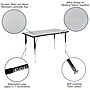 Flash Furniture Emmy Oval Wave Activity Table Set, 47.5" x 76", Height Adjustable, Grey/Black (XUG16C304C48GTA)~#|#~sp133534992_sc7