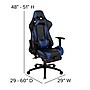Flash Furniture X30 Ergonomic LeatherSoft Swivel Gaming Chair, Blue (CH187230BL)~#|#~sp133535031_sc7