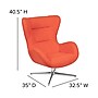 Flash Furniture Fabric Swivel Wing Chair, Orange (ZBWINGORGFAB)~#|#~sp133535299_sc7