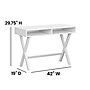 Flash Furniture 42" Home Office Writing Computer Desk with Open Storage Compartments, White (GCMBLK61WH)~#|#~sp133535343_sc7