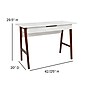 Flash Furniture 42" Home Office Writing Computer Desk with Drawer, White (GCMBLK60WHWAL)~#|#~sp133535385_sc7