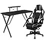 Flash Furniture Optis 52"W Laminate Rectangle Gaming Desk  Bundle, White (BLNX40RSG1031WH)~#|#~sp133535432_sc7