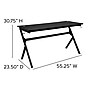 Flash Furniture 55" Gaming Desk with Blue/Black Reclining Gaming Chair Set, Black (BLNX20D1904LBL)~#|#~sp133535910_sc7