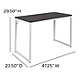 Flash Furniture 47" Tiverton Industrial Modern Commercial Grade Office Computer Desk, Gray (GCGF156W12GRY)~#|#~sp133536219_sc7