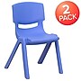 Flash Furniture Whitney Plastic Student Stackable Chair, Blue, 2 Pack (2YUYCX002BLUE)~#|#~sp133536412_sc7
