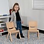 Flash Furniture Plastic School Chair with 10.5" Seat Height, Natural, 2-Pieces (2YUYCX003NAT)~#|#~sp133536754_sc7