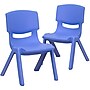 Flash Furniture Plastic School Chair with 10.5" Seat Height, Blue, 2-Pieces (2YUYCX003BLUE)~#|#~sp133536758_sc7