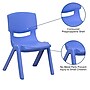 Flash Furniture Plastic School Chair with 10.5" Seat Height, Blue, 2-Pieces (2YUYCX003BLUE)~#|#~sp133536784_sc7