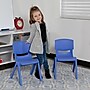 Flash Furniture Plastic School Chair with 10.5" Seat Height, Blue, 2-Pieces (2YUYCX003BLUE)~#|#~sp133536789_sc7
