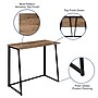Flash Furniture 36"W Small Rustic Natural Home Office Folding Computer Desk, Wood Grain (JBYJ354D)~#|#~sp133537028_sc7