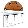 Flash Furniture Emmy Oval Wave Activity Table Set, 60" x 86", Height Adjustable, Grey/Black (XUG16C306C60GTA)~#|#~sp133537084_sc7