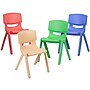 Flash Furniture Whitney Plastic Student Stackable Chair, Assorted Colors, 4 Pack (4YUYCX4004MULTI)~#|#~sp133537528_sc7