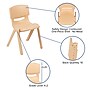 Flash Furniture Whitney Plastic Student Stackable Chair, Assorted Colors, 4 Pack (4YUYCX4004MULTI)~#|#~sp133537548_sc7