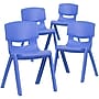 Flash Furniture Whitney Plastic Student Stackable Chair, Blue, 4 Pack (4YUYCX4004BLUE)~#|#~sp133537586_sc7