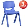 Flash Furniture Whitney Plastic Student Stackable Chair, Blue, 4 Pack (4YUYCX4004BLUE)~#|#~sp133537598_sc7