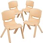 Flash Furniture Whitney Plastic Student Stackable Chair, Natural, 4 Pack (4YUYCX4001NAT)~#|#~sp133537612_sc7