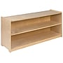 Flash Furniture 24"H x 48"L Wooden 2 Section School Classroom Storage Cabinet, Natural (MKSTRG005)~#|#~sp133539385_sc7
