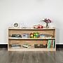 Flash Furniture 24"H x 48"L Wooden 2 Section School Classroom Storage Cabinet, Natural (MKSTRG005)~#|#~sp133539391_sc7