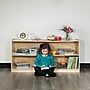 Flash Furniture 24"H x 48"L Wooden 2 Section School Classroom Storage Cabinet, Natural (MKSTRG005)~#|#~sp133539393_sc7