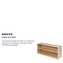 Flash Furniture 24"H x 48"L Wooden 2 Section School Classroom Storage Cabinet, Natural (MKSTRG005)~#|#~sp133539398_sc7