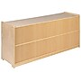 Flash Furniture 24"H x 48"L Wooden 2 Section School Classroom Storage Cabinet, Natural (MKSTRG005)~#|#~sp133539404_sc7
