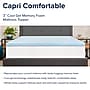 Flash Furniture Capri Comfortable Sleep Twin Size Cooling Gel Memory Foam Mattress Topper, Blue, 39" x 75.5" x 3" (MRM353T)~#|#~sp133539619_sc7