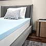 Flash Furniture Capri Comfortable Sleep Twin Size Cooling Gel Memory Foam Mattress Topper, Blue, 39" x 75.5" x 3" (MRM353T)~#|#~sp133539727_sc7