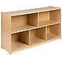 Flash Furniture 30"H x 48"L Wooden 5 Section School Classroom Storage Cabinet, Natural (MKSTRG008)~#|#~sp133539740_sc7