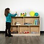 Flash Furniture 30"H x 48"L Wooden 5 Section School Classroom Storage Cabinet, Natural (MKSTRG008)~#|#~sp133539747_sc7