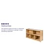 Flash Furniture 30"H x 48"L Wooden 5 Section School Classroom Storage Cabinet, Natural (MKSTRG008)~#|#~sp133539750_sc7