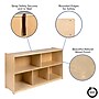 Flash Furniture 30"H x 48"L Wooden 5 Section School Classroom Storage Cabinet, Natural (MKSTRG008)~#|#~sp133539751_sc7
