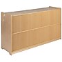 Flash Furniture 30"H x 48"L Wooden 5 Section School Classroom Storage Cabinet, Natural (MKSTRG008)~#|#~sp133539753_sc7