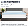 Flash Furniture Capri Comfortable Sleep Queen Size Cooling Gel Memory Foam Mattress Topper, Blue, 60" x 80" x 3" (MRM353Q)~#|#~sp133540515_sc7