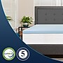 Flash Furniture Capri Comfortable Sleep Queen Size Cooling Gel Memory Foam Mattress Topper, Blue, 60" x 80" x 3" (MRM353Q)~#|#~sp133540627_sc7