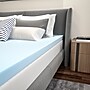 Flash Furniture Capri Comfortable Sleep Queen Size Cooling Gel Memory Foam Mattress Topper, Blue, 60" x 80" x 3" (MRM353Q)~#|#~sp133540630_sc7