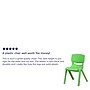 Flash Furniture Whitney Plastic Student Stackable Chair, Green, 4 Pack (4YUYCX4001GREEN)~#|#~sp133541211_sc7