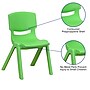 Flash Furniture Whitney Plastic Student Stackable Chair, Green, 4 Pack (4YUYCX4001GREEN)~#|#~sp133541213_sc7