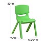 Flash Furniture Whitney Plastic Student Stackable Chair, Green, 4 Pack (4YUYCX4001GREEN)~#|#~sp133541215_sc7