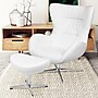 Flash Furniture LeatherSoft Swivel Wing Chair with Ottoman, White (ZBWINGCHOTWHLEA)~#|#~sp133541387_sc7