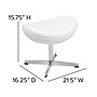 Flash Furniture LeatherSoft Swivel Wing Chair with Ottoman, White (ZBWINGCHOTWHLEA)~#|#~sp133541405_sc7