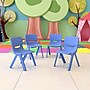 Flash Furniture Plastic School Chair with 10.5" Seat Height, Blue, 4-Pieces (4YUYCX4003BLUE)~#|#~sp133541743_sc7
